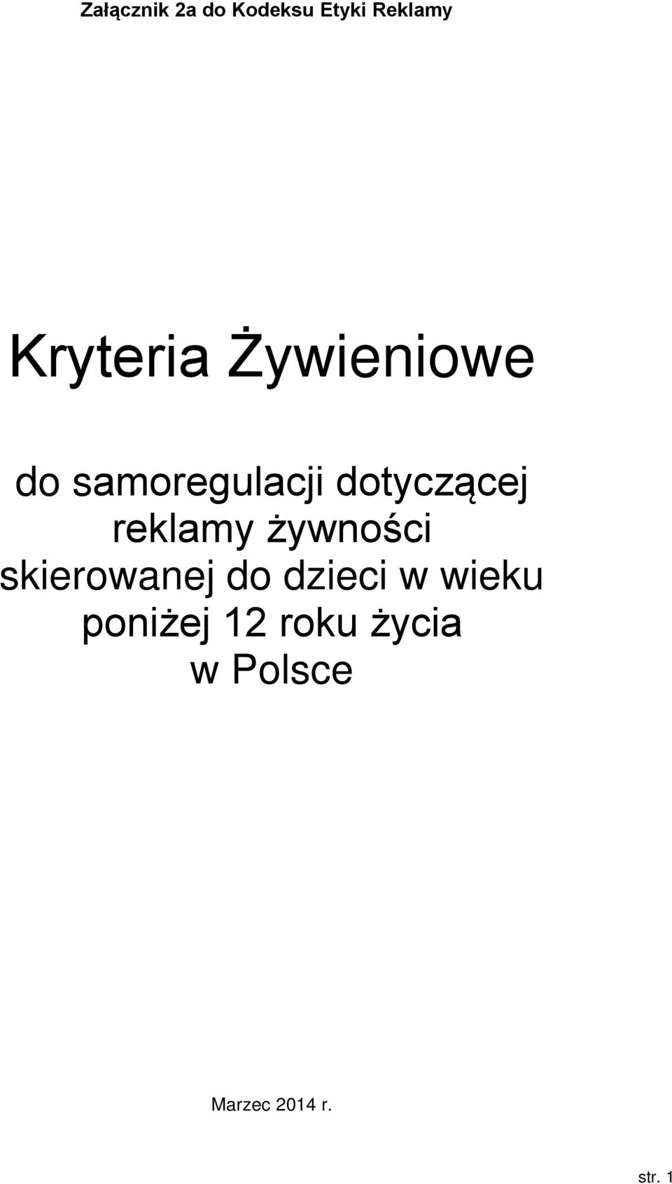 żywności skierowanej do dzieci w wieku poniżej