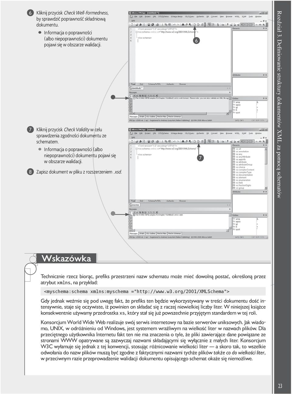 Zapisz dokument w pliku z rozszerzeniem.xsd. 6 Rozdział.