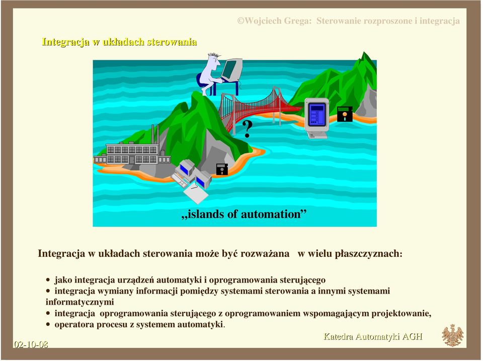 integracja urządzeń automatyki i oprogramowania sterującego integracja wymiany informacji pomiędzy