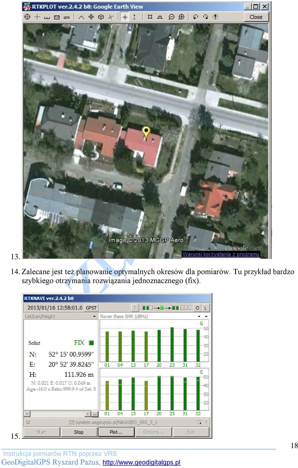 optymalnych okresów dla pomiarów.