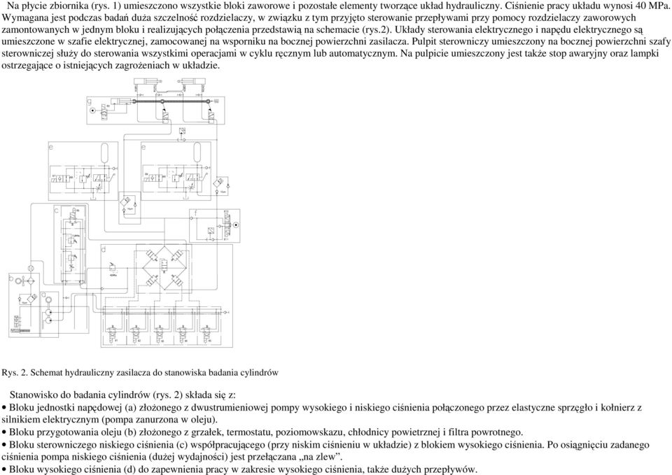 schemcie (rys.2). Ukłdy sterowni elektrycznego i npędu elektrycznego są umieszczone w szfie elektrycznej, zmocownej n wsporniku n bocznej powierzchni zsilcz.