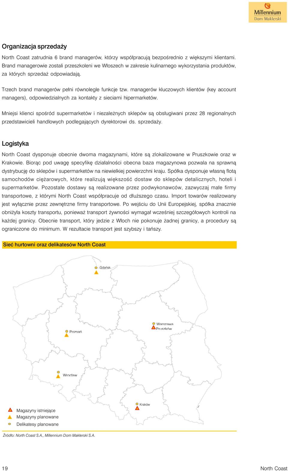 managerów kluczowych klientów (key account managers), odpowiedzialnych za kontakty z sieciami hipermarketów.