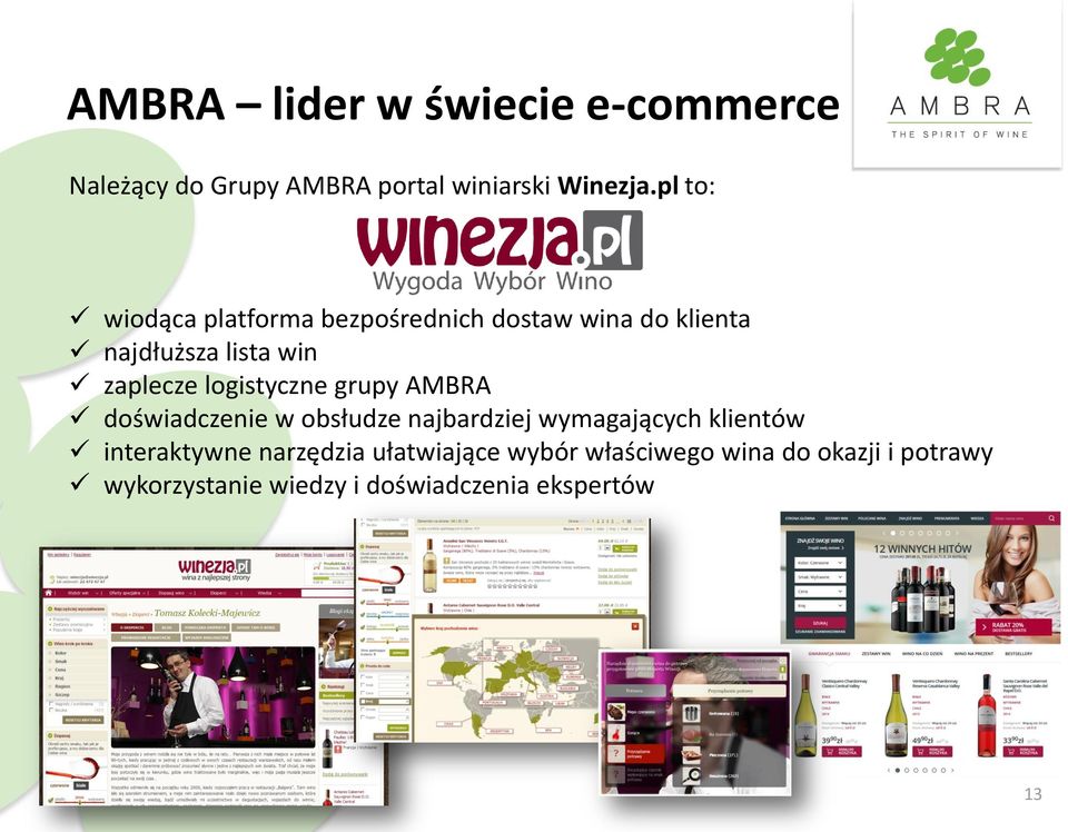logistyczne grupy AMBRA doświadczenie w obsłudze najbardziej wymagających klientów interaktywne