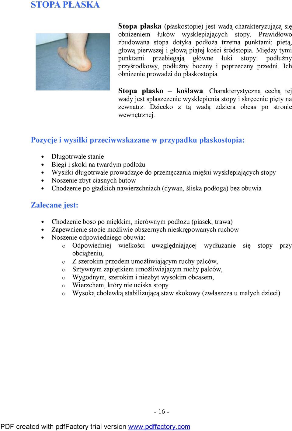 Między tymi punktami przebiegają główne łuki stopy: podłużny przyśrodkowy, podłużny boczny i poprzeczny przedni. Ich obniżenie prowadzi do płaskostopia. Stopa płasko koślawa.