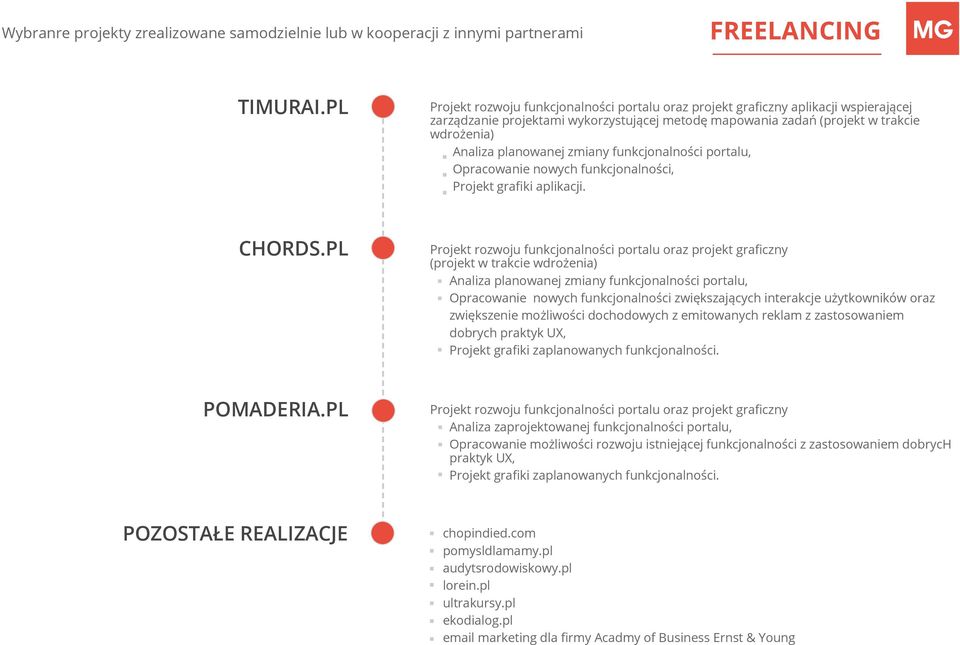 zmiany funkcjonalności portalu, Opracowanie nowych funkcjonalności, Projekt grafiki aplikacji. CHORDS.