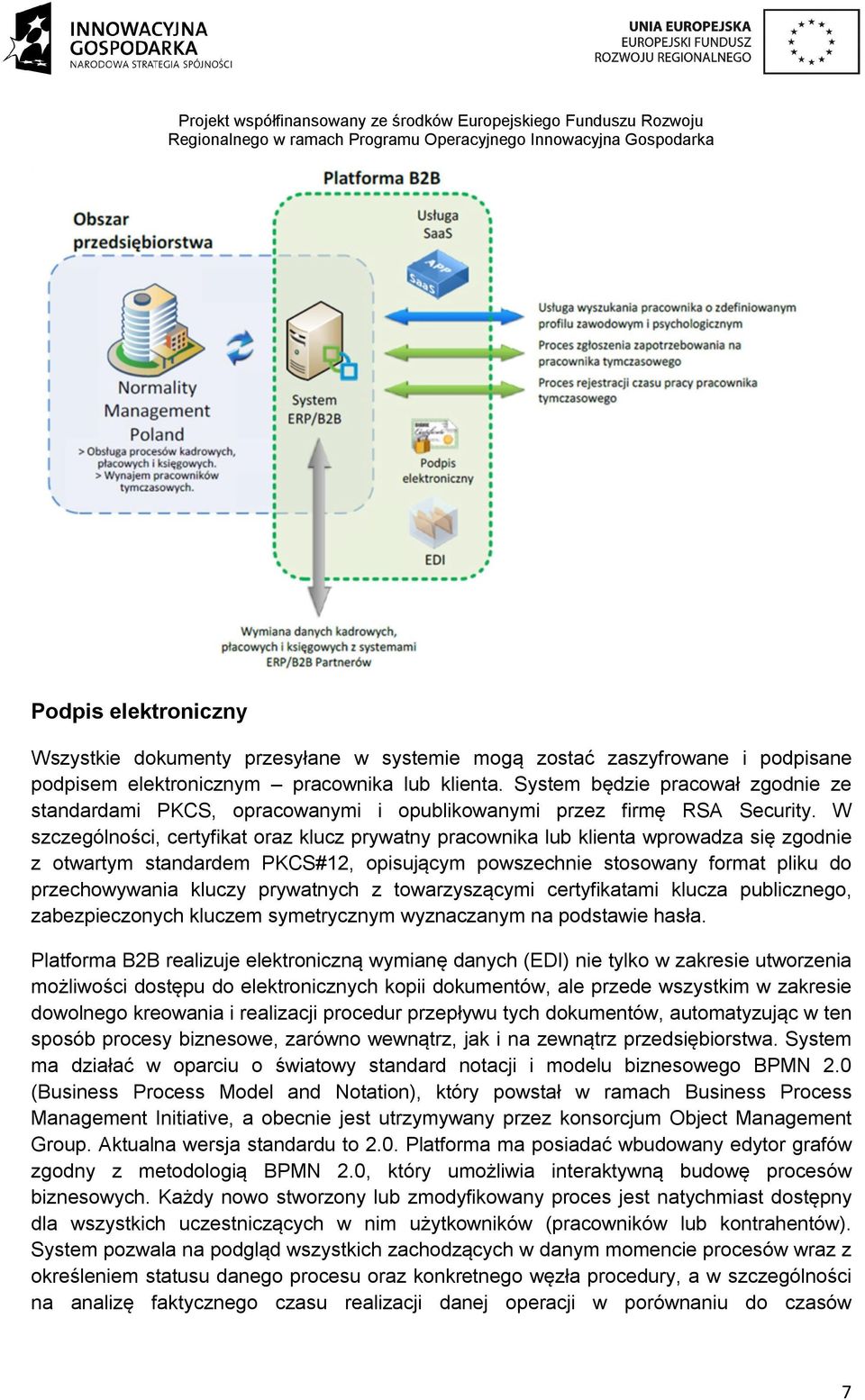 W szczególności, certyfikat oraz klucz prywatny pracownika lub klienta wprowadza się zgodnie z otwartym standardem PKCS#12, opisującym powszechnie stosowany format pliku do przechowywania kluczy