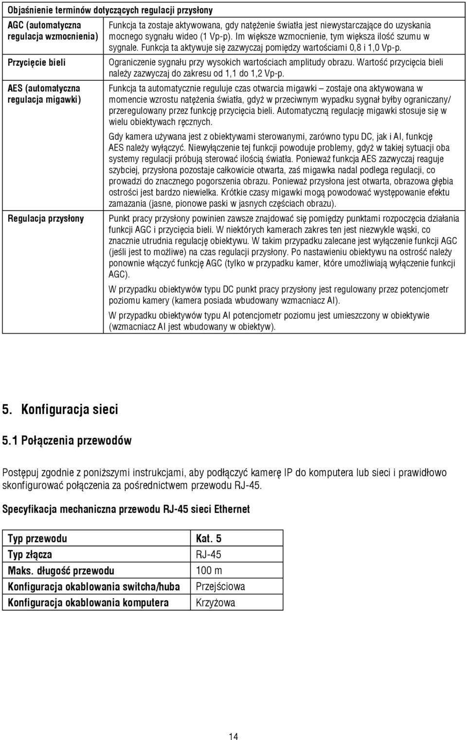 Funkcja ta aktywuje się zazwyczaj pomiędzy wartościami 0,8 i 1,0 Vp-p. Ograniczenie sygnału przy wysokich wartościach amplitudy obrazu.