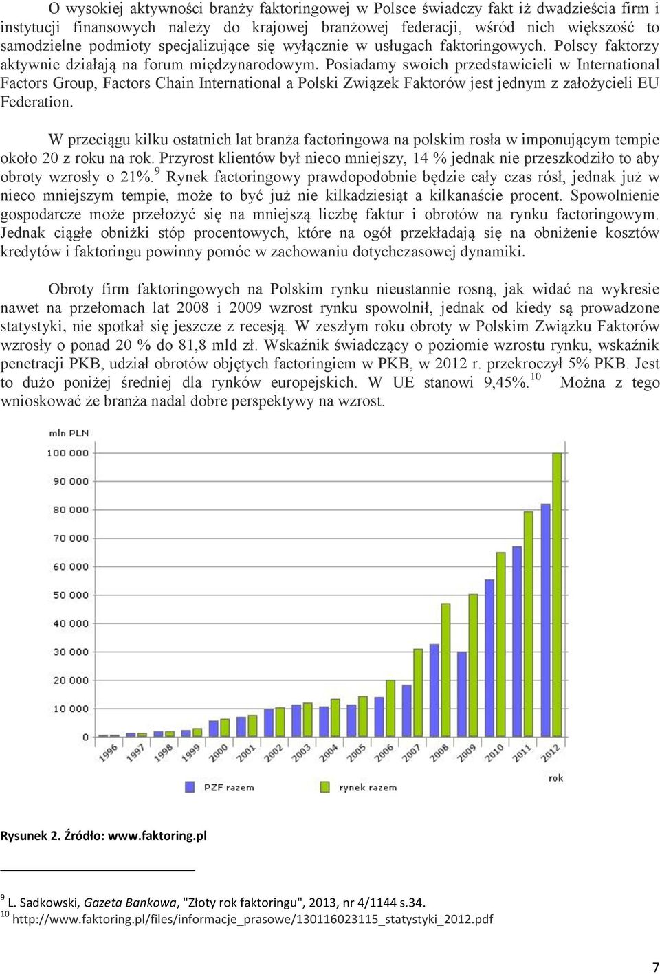 Posiadamy swoich przedstawicieli w International Factors Group, Factors Chain International a Polski Związek Faktorów jest jednym z założycieli EU Federation.