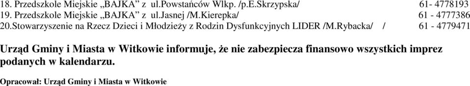 Stowarzyszenie na Rzecz Dzieci i Młodzieży z Rodzin Dysfunkcyjnych LIDER /M.