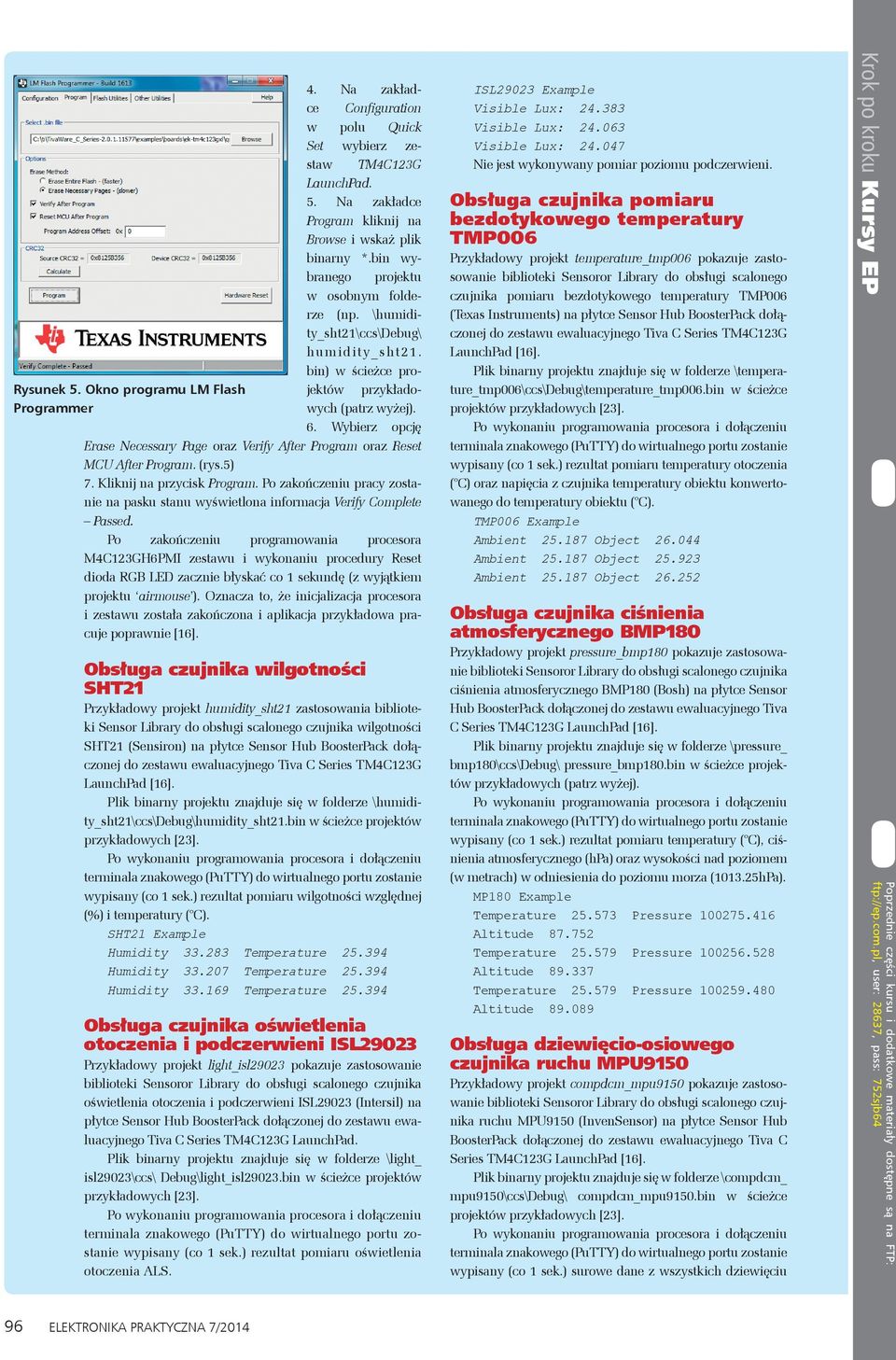 Wybierz opcję Erase Necessary Page oraz Verify After Program oraz Reset MCU After Program. (rys.5) 7. Kliknij na przycisk Program.