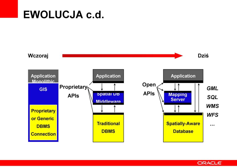 Generic DBMS Connection Proprietary APIs Application