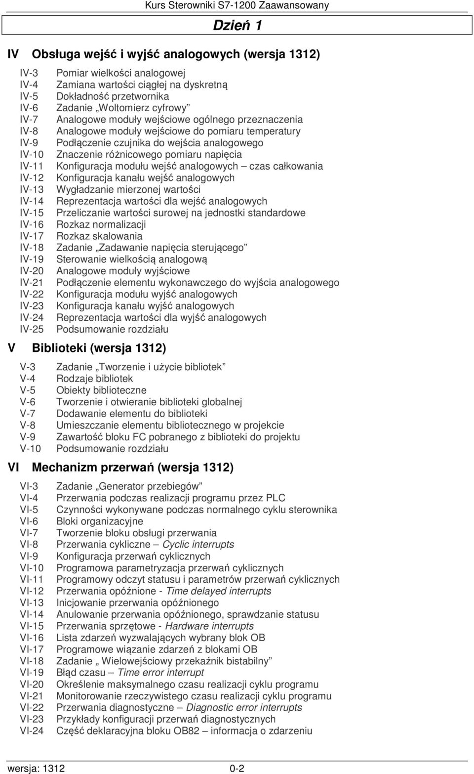 napięcia IV-11 Konfiguracja modułu wejść analogowych czas całkowania IV-12 Konfiguracja kanału wejść analogowych IV-13 Wygładzanie mierzonej wartości IV-14 Reprezentacja wartości dla wejść