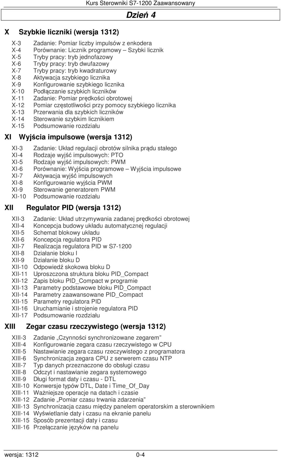 Pomiar prędkości obrotowej X-12 Pomiar częstotliwości przy pomocy szybkiego licznika X-13 Przerwania dla szybkich liczników X-14 Sterowanie szybkim licznikiem X-15 Podsumowanie rozdziału XI Wyjścia
