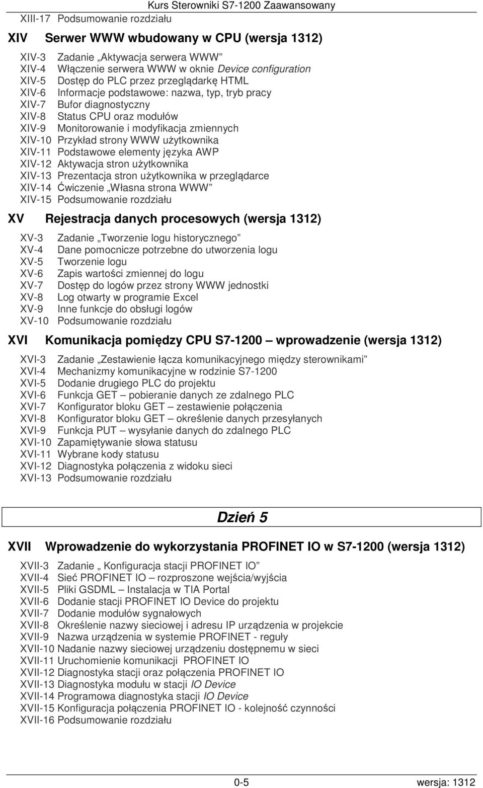 użytkownika XIV-11 Podstawowe elementy języka AWP XIV-12 Aktywacja stron użytkownika XIV-13 Prezentacja stron użytkownika w przeglądarce XIV-14 Ćwiczenie Własna strona WWW XIV-15 Podsumowanie