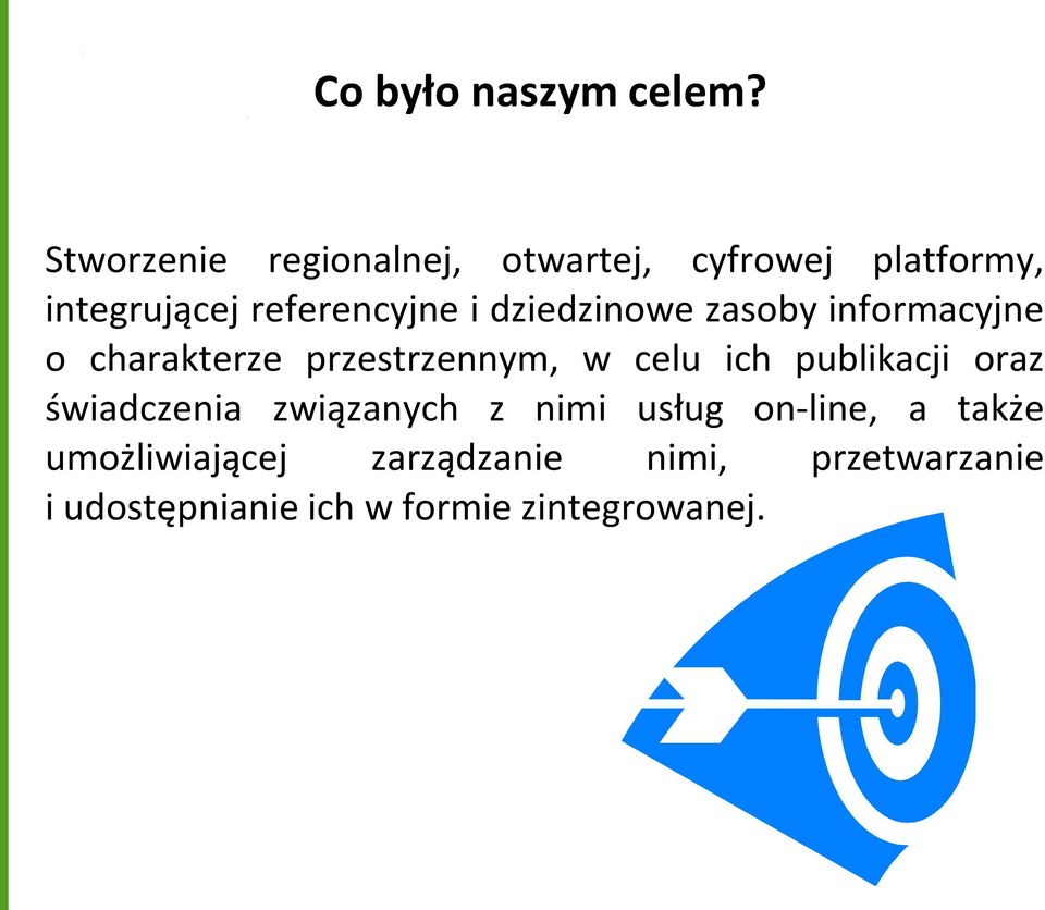 dziedzinowe zasoby informacyjne o charakterze przestrzennym, w celu ich publikacji