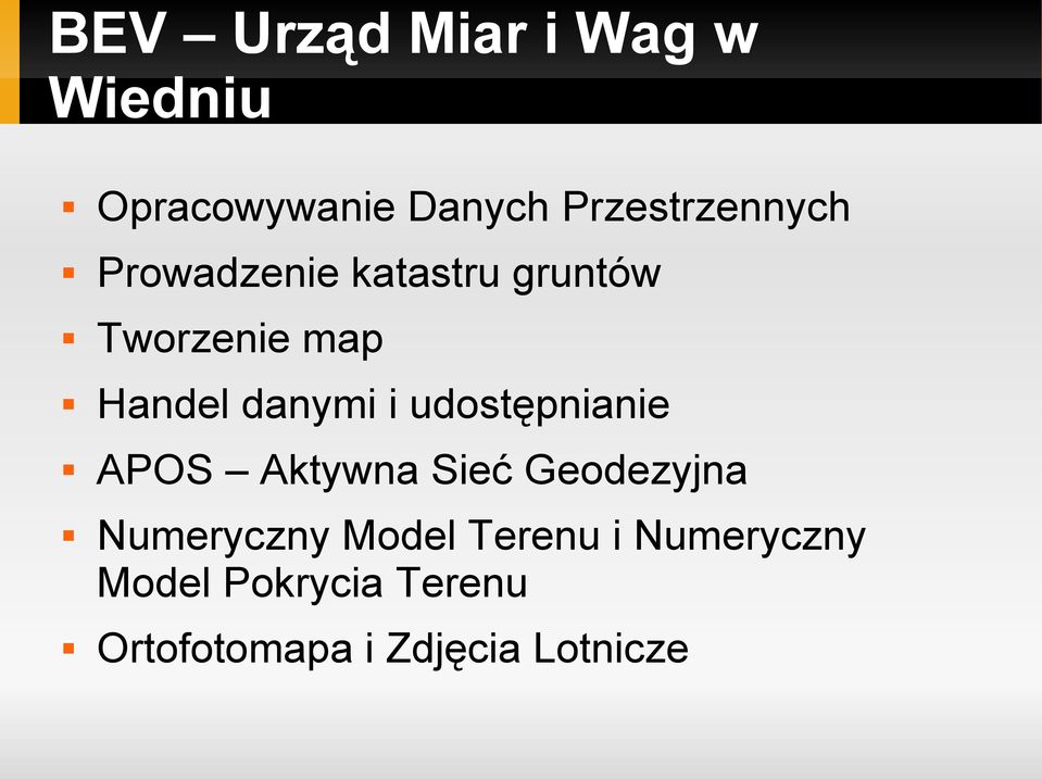 danymi i udostępnianie APOS Aktywna Sieć Geodezyjna Numeryczny