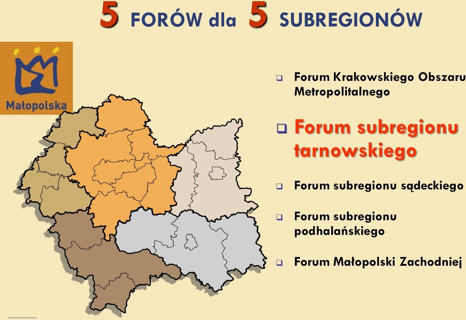 tarnowskiego Forum subregionu sądeckiego Forum