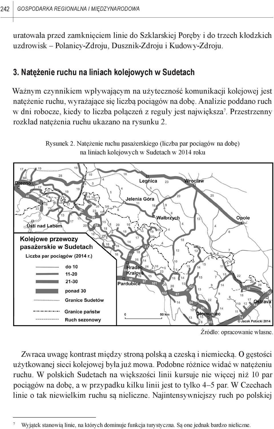 Analizie poddano ruch w dni robocze, kiedy to liczba połączeń z reguły jest największa 7. Przestrzenny rozkład natężenia ruchu ukazano na rysunku 2. Rysunek 2.