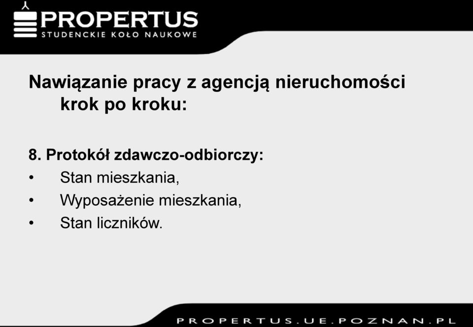 Protokół zdawczo-odbiorczy: Stan