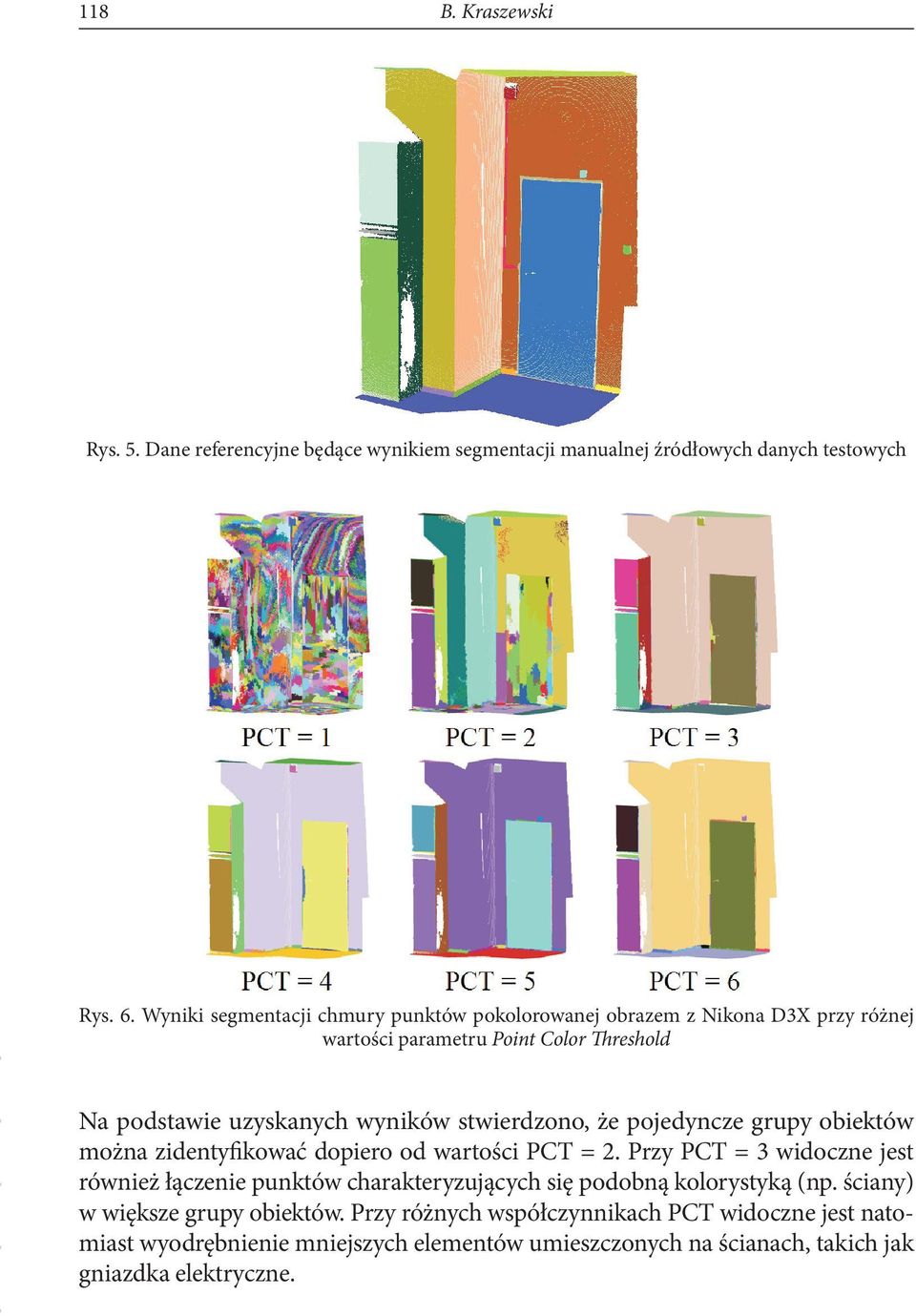 stwierdzono, że pojedyncze grupy obiektów można zidentyfikować dopiero od wartości PCT = 2.