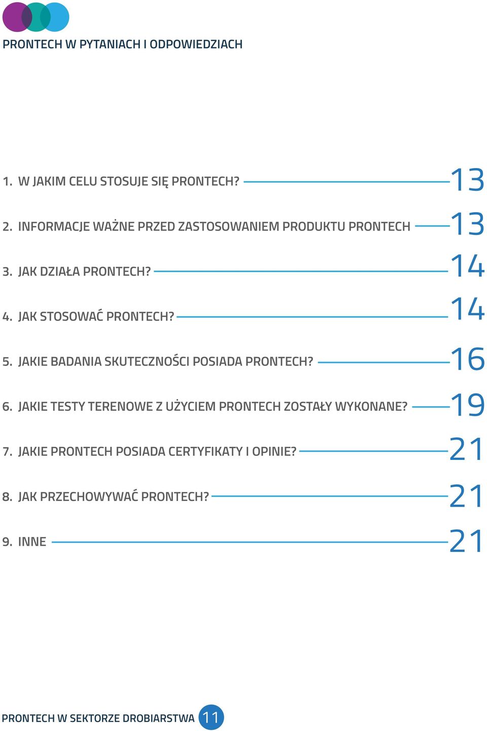 JAK STOSOWAĆ PRONTECH? 5. JAKIE BADANIA SKUTECZNOŚCI POSIADA PRONTECH? 6.