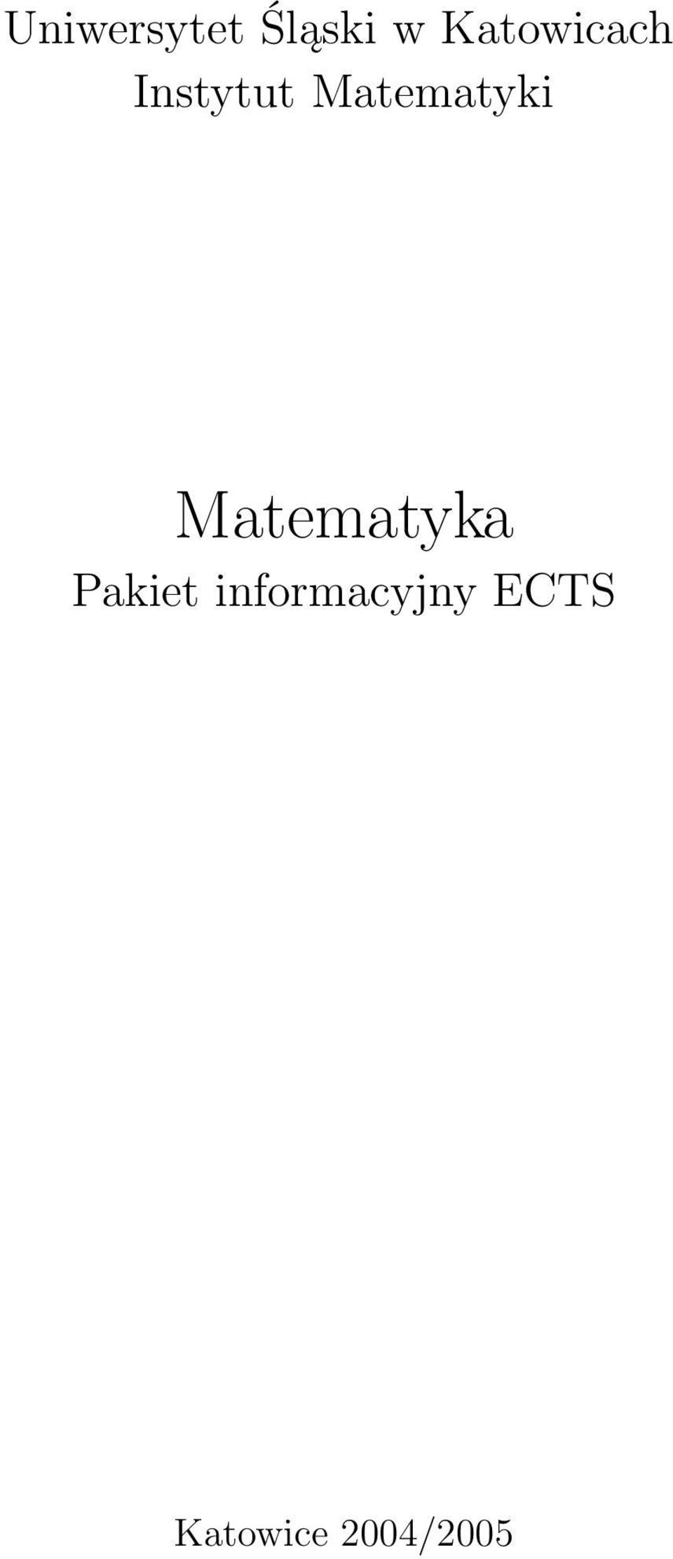 Matematyki Matematyka