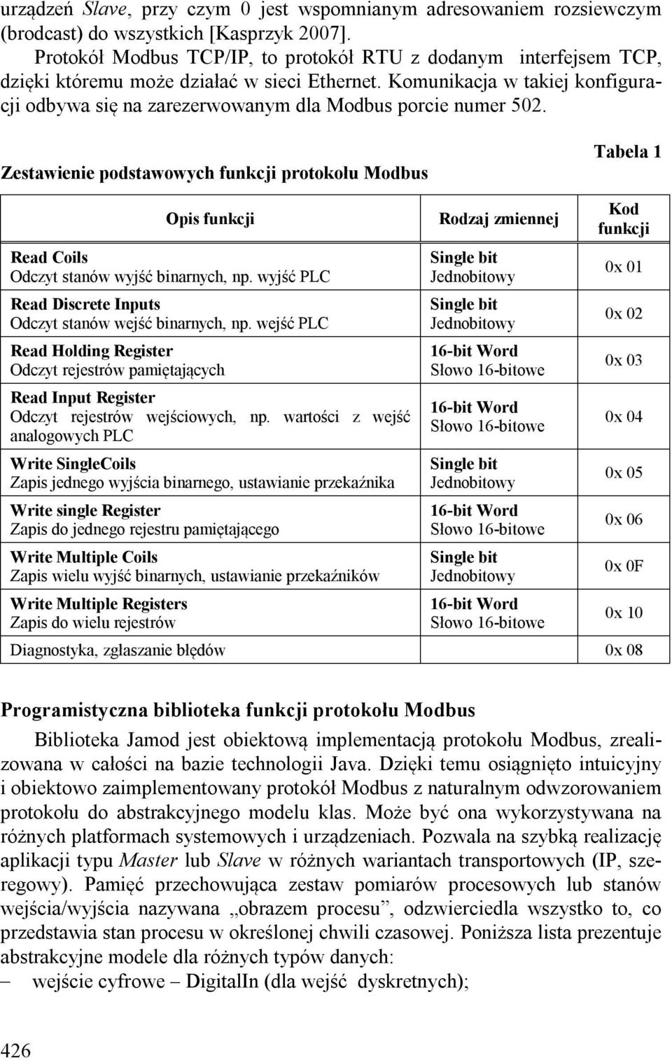 Komunikacja w takiej konfiguracji odbywa się na zarezerwowanym dla Modbus porcie numer 502.