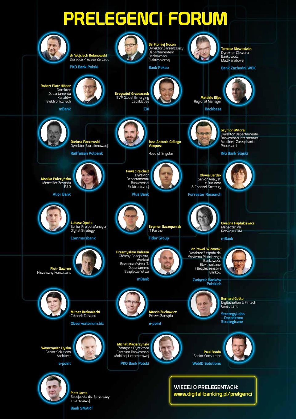 Dariusz Paczewski Dyrektor Biura Innowacji Raiffeisen Polbank Jose Antonio Gallego Vazquez Head of Sngular Szymon Mitoraj Dyrektor Departamentu Internetowej, Mobilnej i Zarządzania Procesami ING Bank