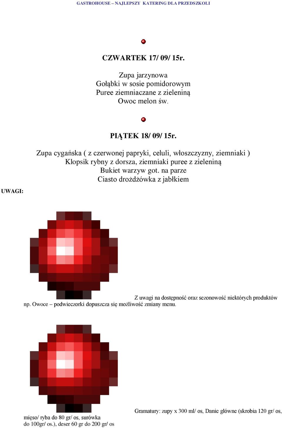 Owoc melon św. PIĄTEK 18/ 09/ 15r.