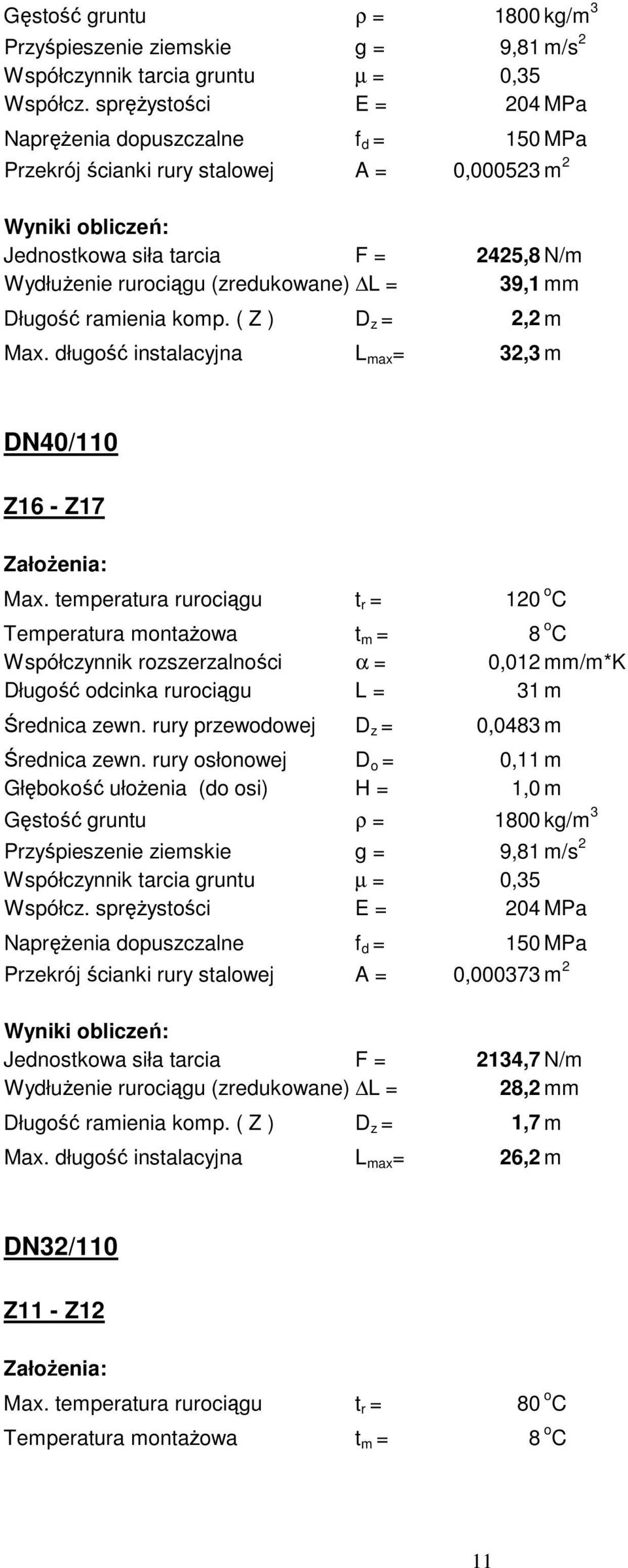 rury przewodowej D z = 0,0483 m Średnica zewn.