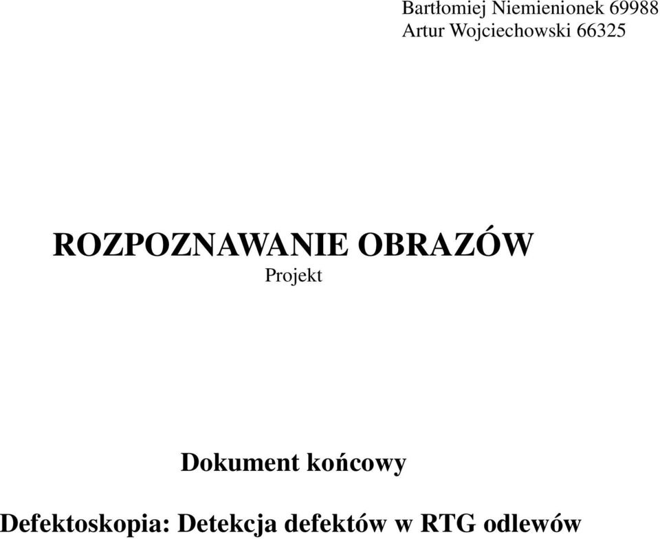 OBRAZÓW Projekt Dokument końcowy