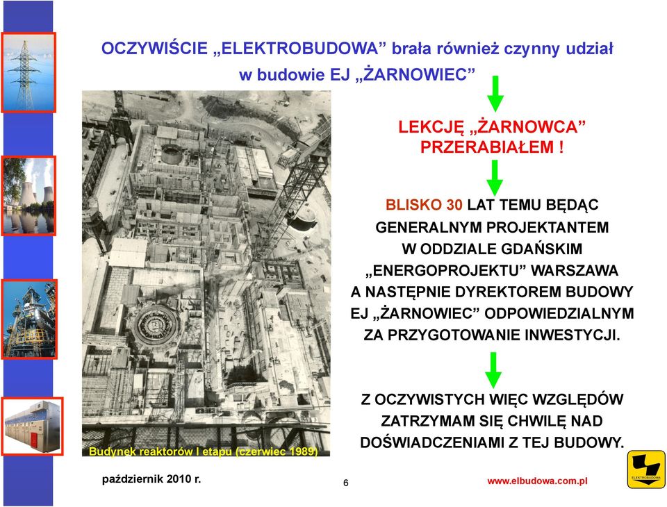 BLISKO 30 LAT TEMU BĘDĄC GENERALNYM PROJEKTANTEM W ODDZIALE GDAŃSKIM ENERGOPROJEKTU WARSZAWA A