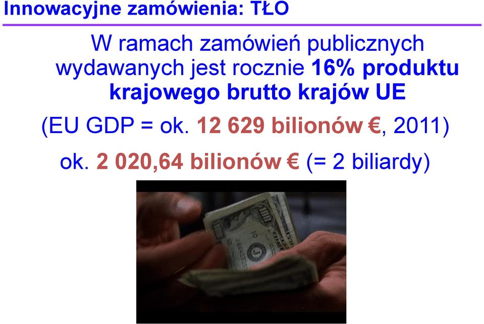 krajowego brutto krajów UE (EU GDP = ok.