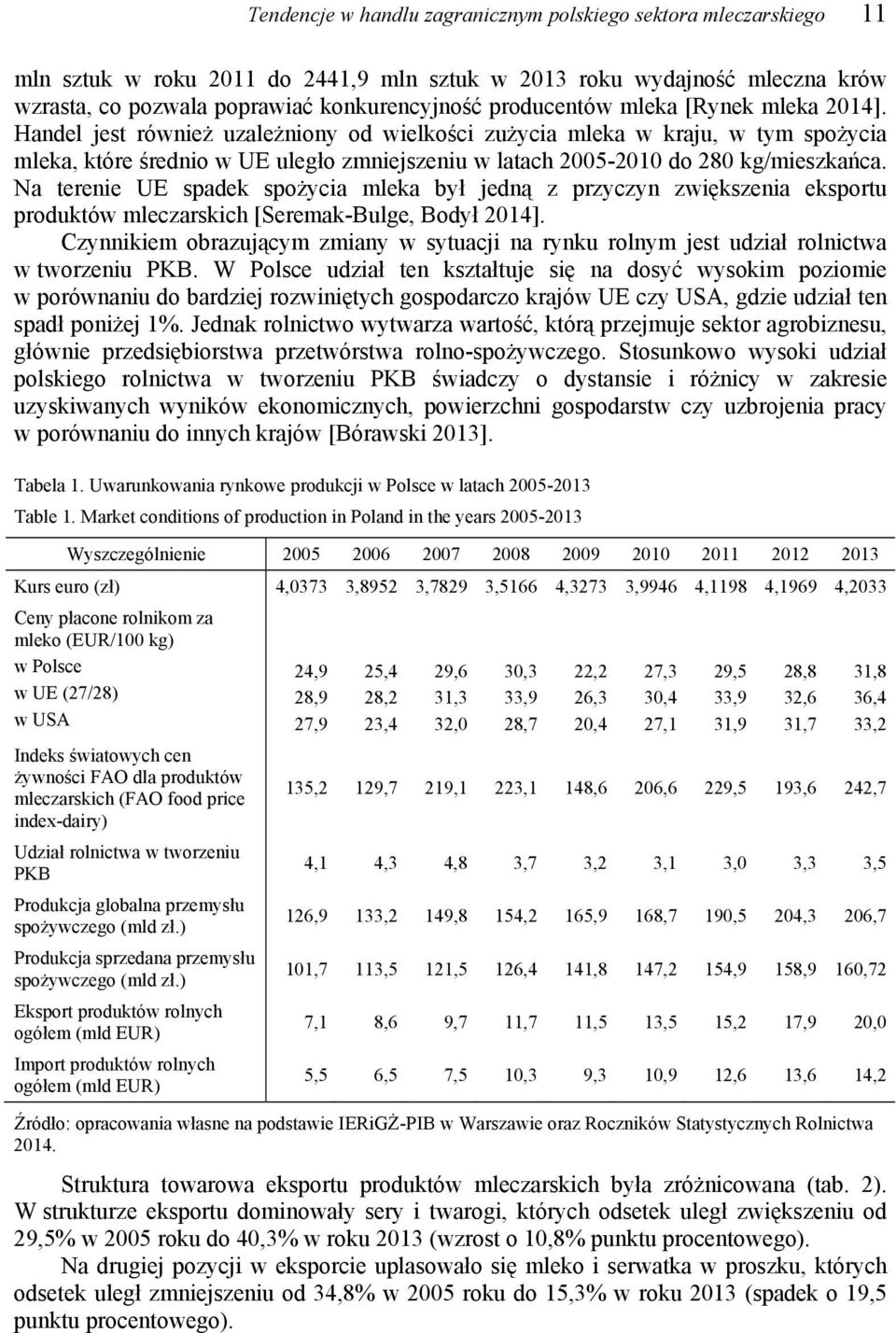 Na terenie UE spadek spożycia mleka był jedną z przyczyn zwiększenia eksportu produktów mleczarskich [Seremak-Bulge, Bodył 214].