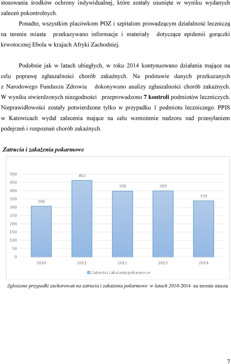Zachodniej. Podobnie jak w latach ubiegłych, w roku 2014 kontynuowano działania mające na celu poprawę zgłaszalności chorób zakaźnych.