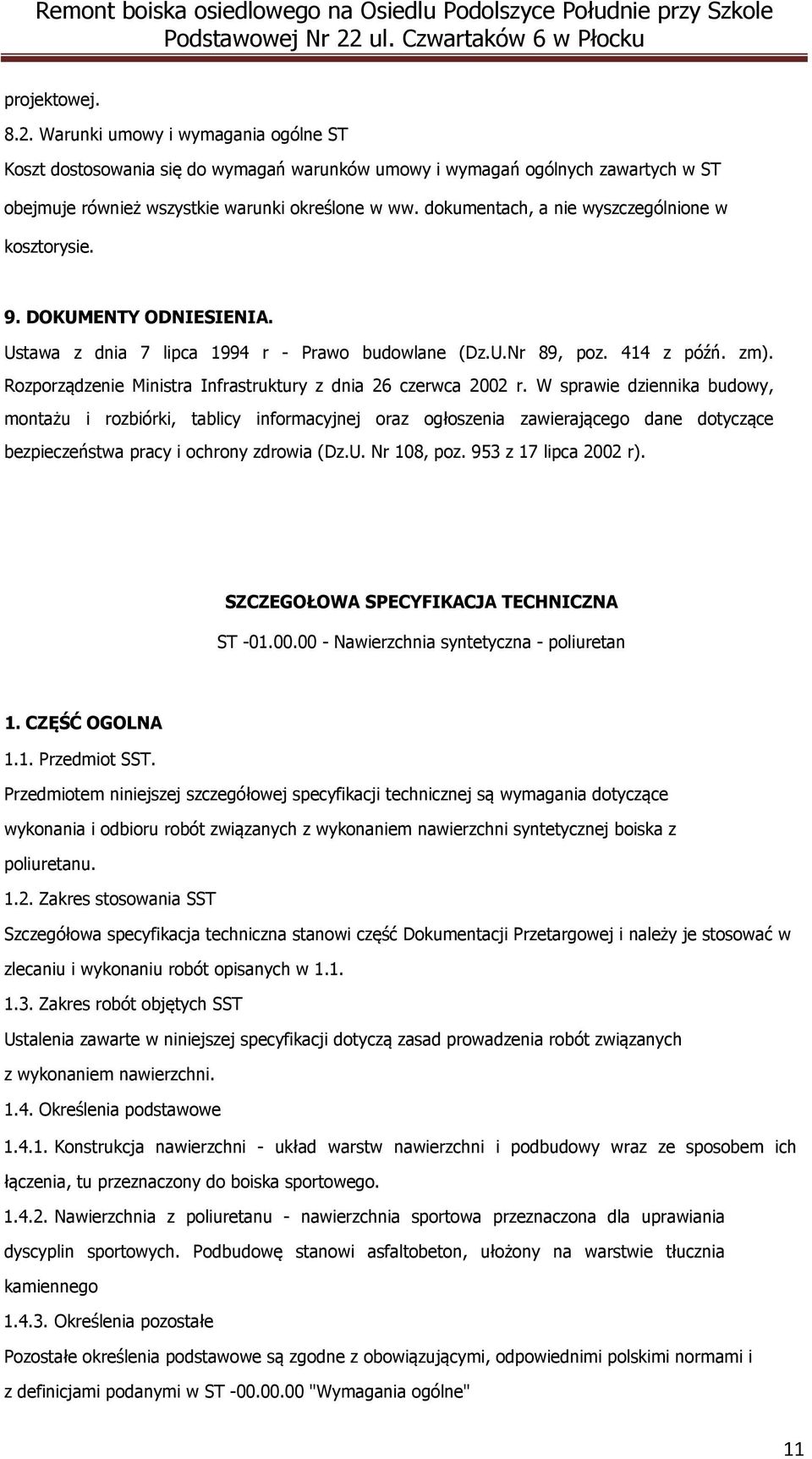 Rozporządzenie Ministra Infrastruktury z dnia 26 czerwca 2002 r.