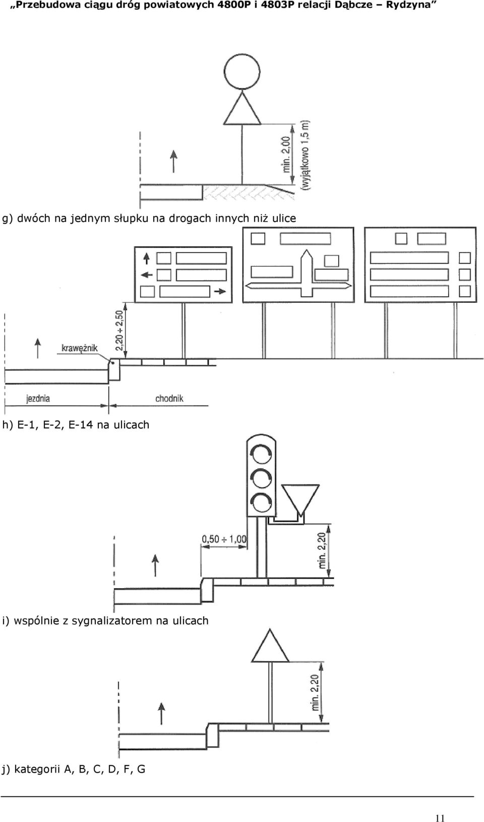 ulicach i) wspólnie z sygnalizatorem