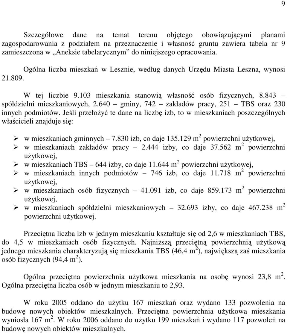 843 spółdzielni mieszkaniowych, 2.640 gminy, 742 zakładów pracy, 251 TBS oraz 230 innych podmiotów.