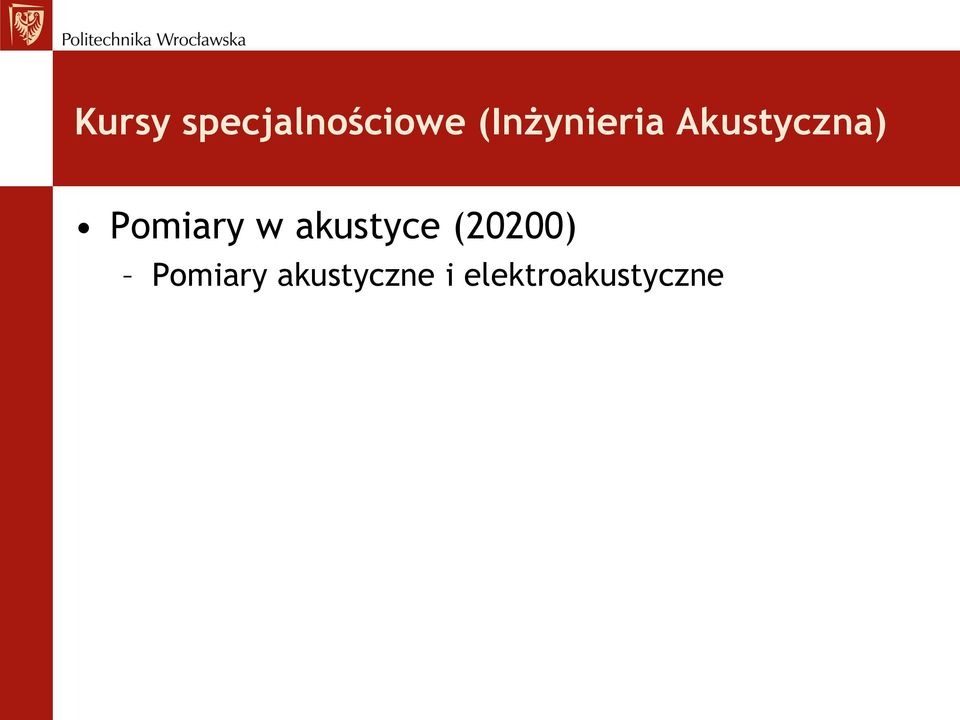 Pomiary w akustyce (20200)