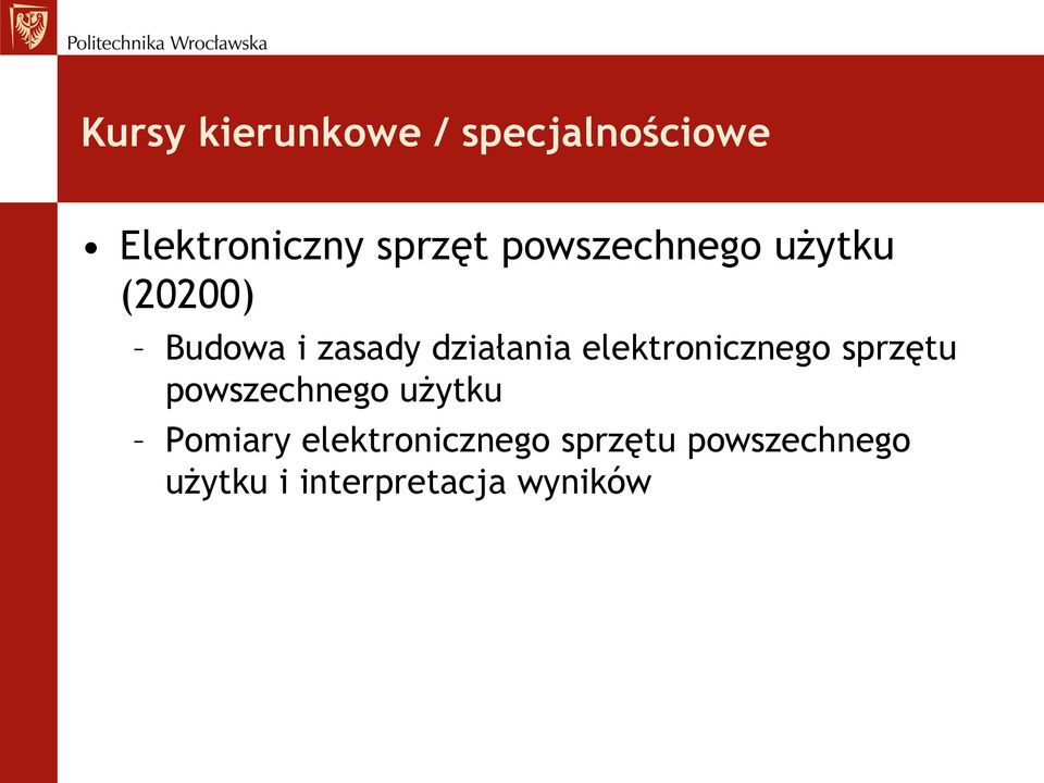 elektronicznego sprzętu powszechnego użytku Pomiary