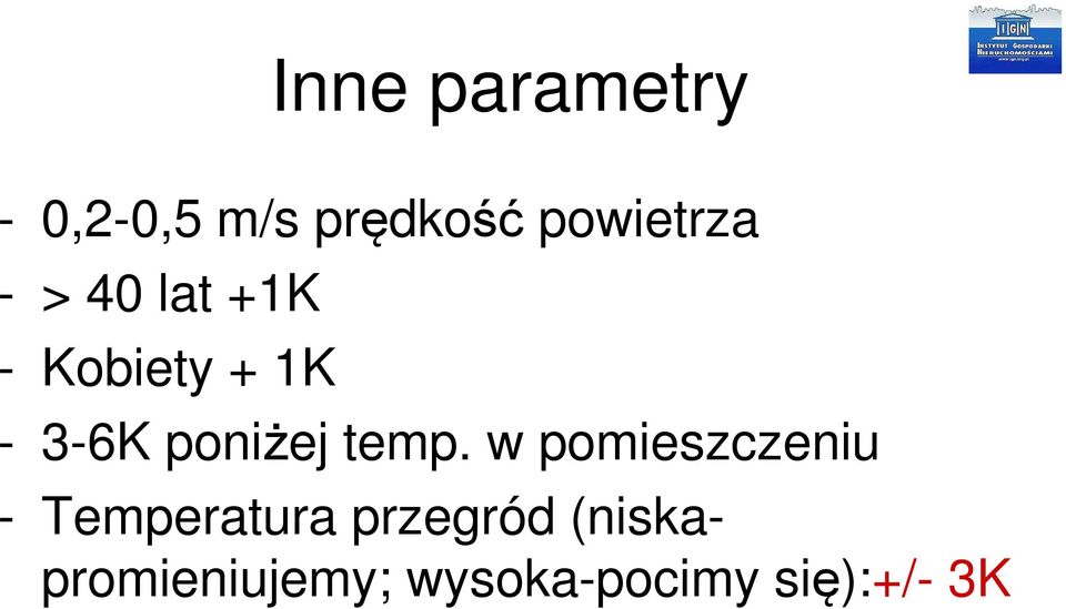 3-6K poniżej temp.