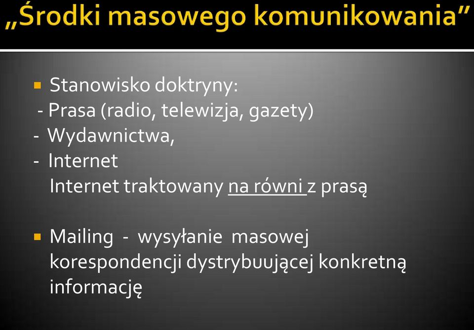 traktowany na równi z prasą Mailing - wysyłanie