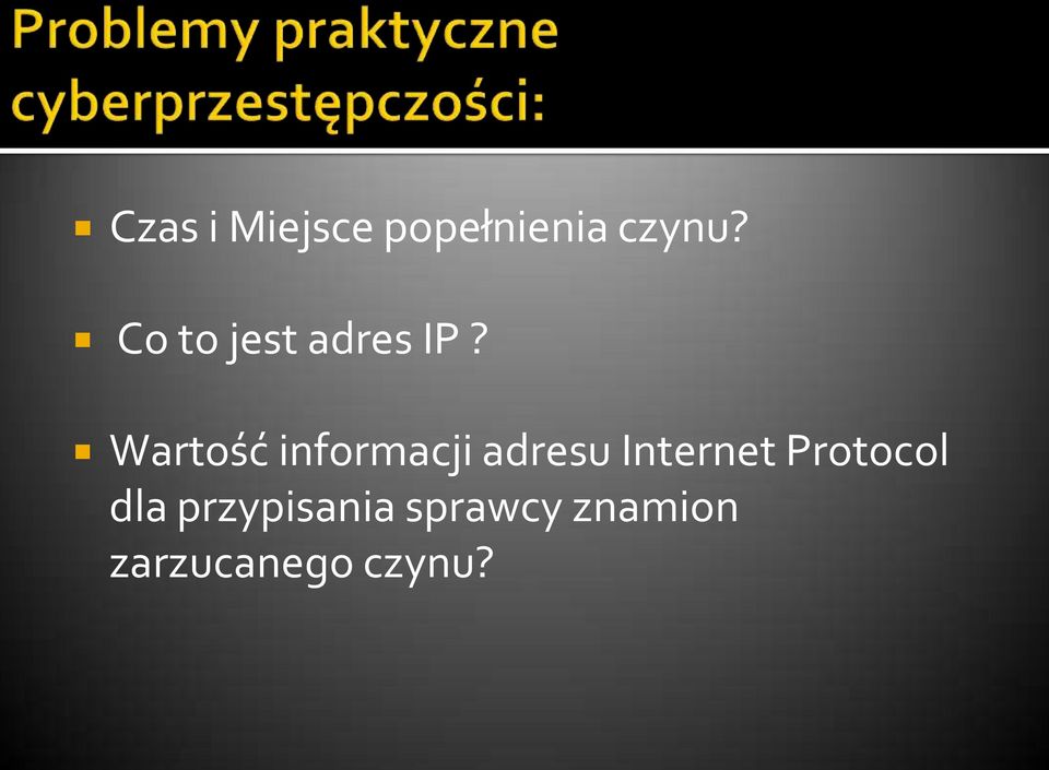 Wartość informacji adresu Internet