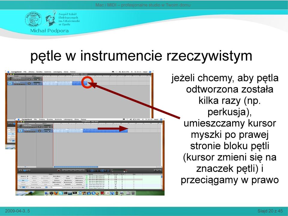 perkusja), umieszczamy kursor myszki po prawej stronie