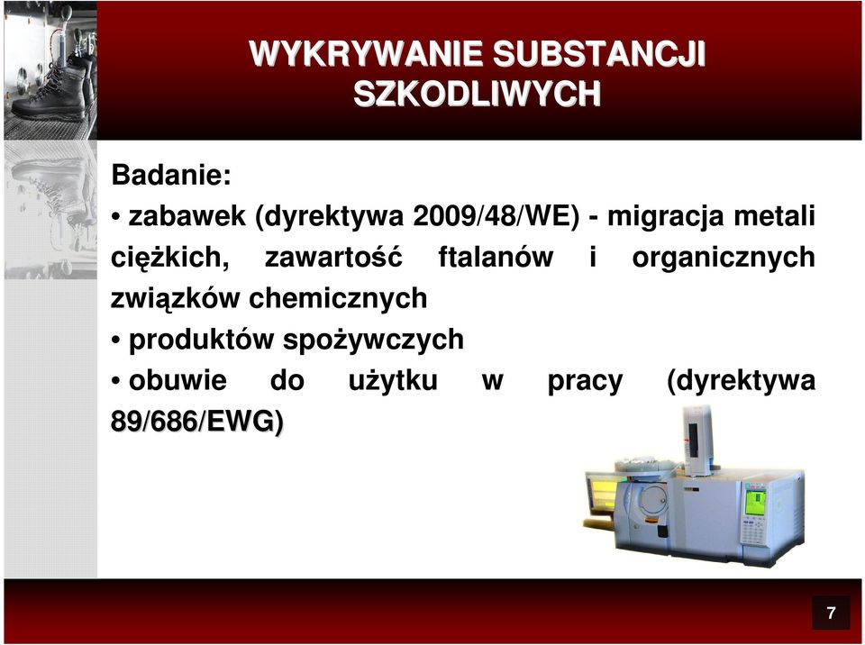 zawartość ftalanów i organicznych związków chemicznych