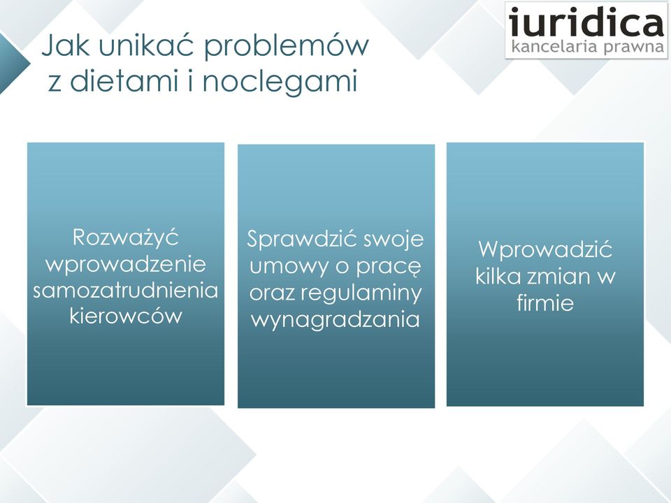 kierowców Sprawdzić swoje umowy o pracę oraz