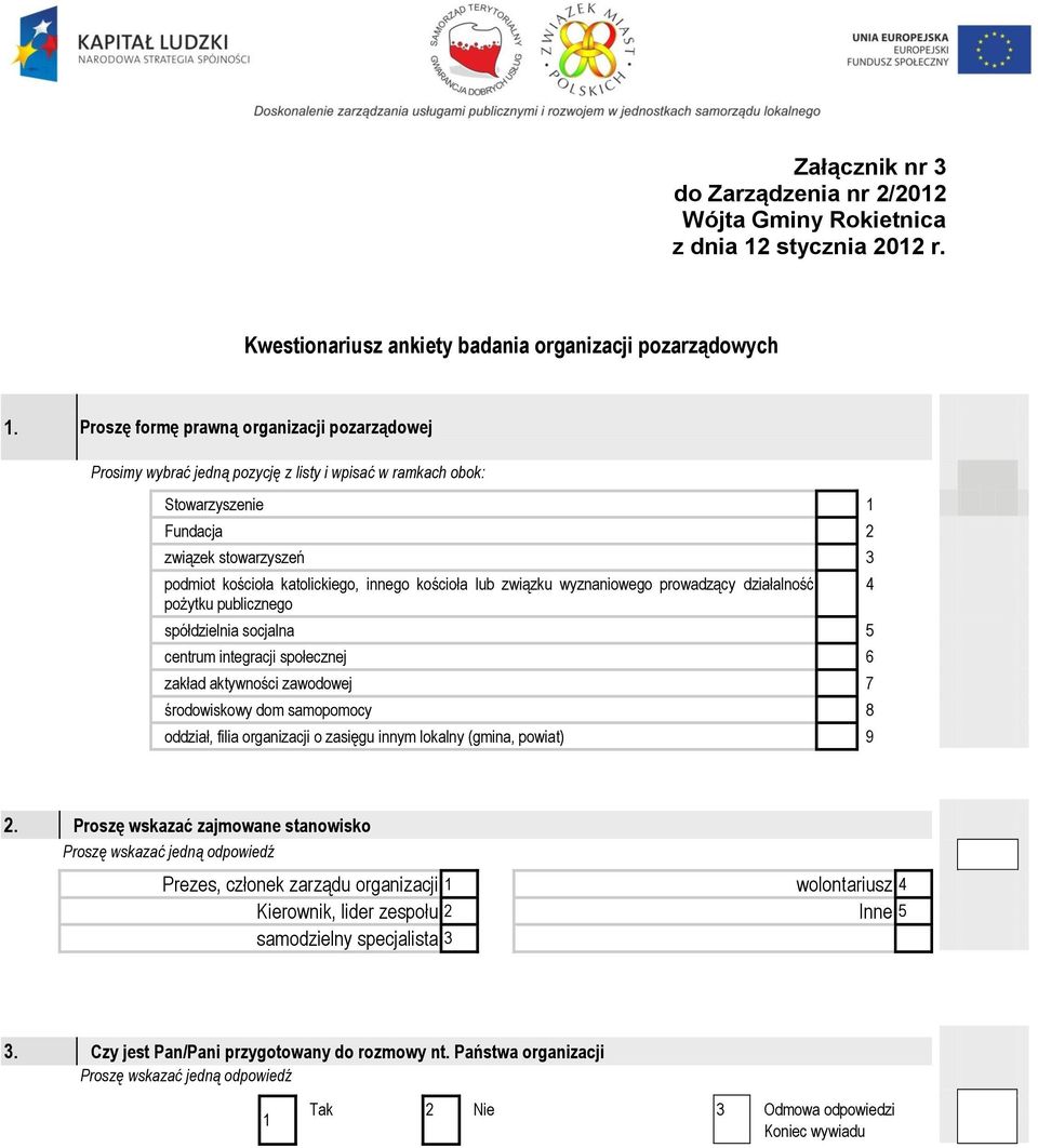 kościoła lub związku wyznaniowego prowadzący działalność pożytku publicznego spółdzielnia socjalna 5 centrum integracji społecznej 6 zakład aktywności zawodowej 7 środowiskowy dom samopomocy 8