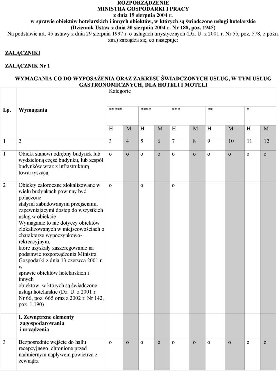 45 ustawy z dnia 29 sierpnia 1997 r. usługach turystycznych (Dz. U. z 2001 r. Nr 55, pz. 578, z późn. zm.