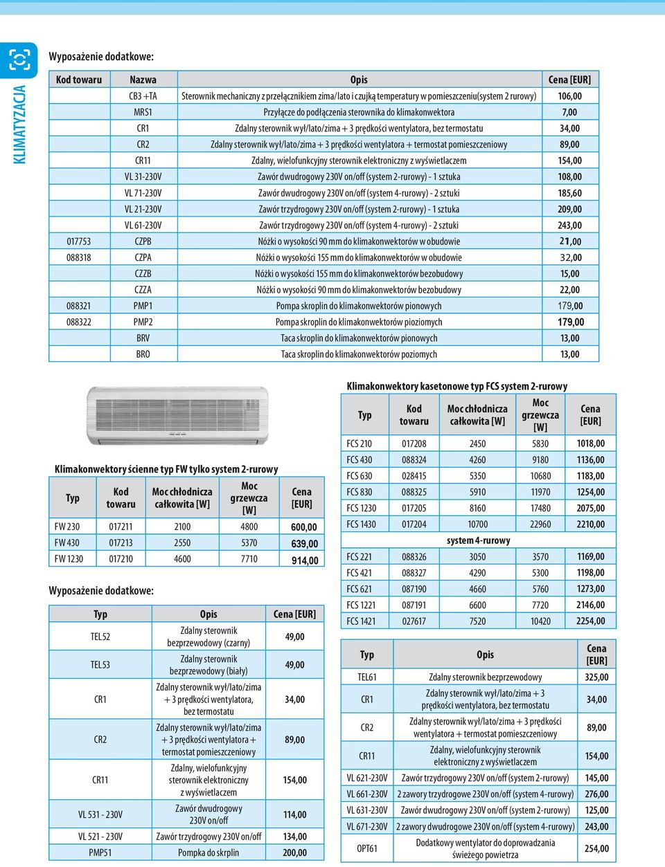 CR11 Zdalny, wielofunkcyjny sterownik elektroniczny z wyświetlaczem,00 VL 31-230V Zawór dwudrogowy 230V on/off (system 2-rurowy) - 1 sztuka 108,00 VL 71-230V Zawór dwudrogowy 230V on/off (system