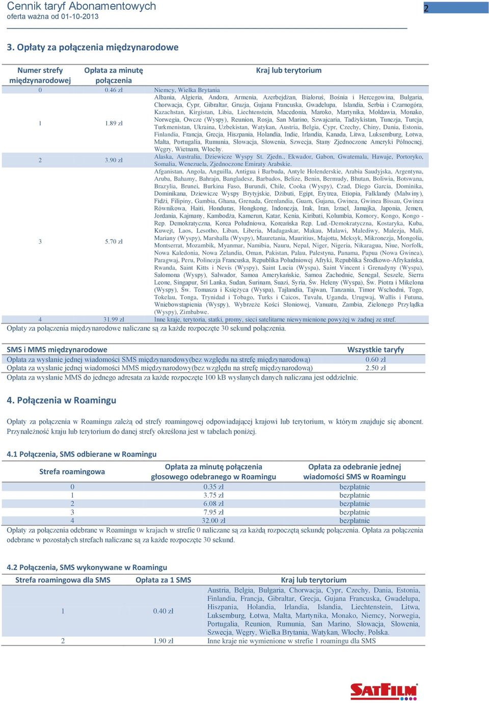 Kazachstan, Kirgistan, Libia, Liechtenstein, Macedonia, Maroko, Martynika, Mołdawia, Monako, Norwegia, Owcze (Wyspy), Reunion, Rosja, San Marino, Szwajcaria, Tadżykistan, Tunezja, Turcja,